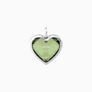 Ciondolo kidult grande a cuore in glass verde Energia vita 741089  Elementi per Bracciali