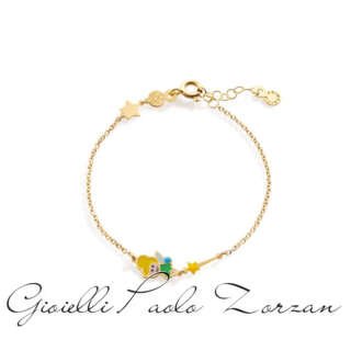 Bracciale le bebe' Fiabe ispirato a Campanellino in oro giallo  PMG100  Gioielli per bambini