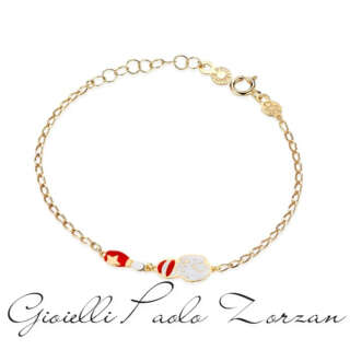 Bracciale le bebe' Circo con elefantino e birillo in oro giallo PMG166  Gioielli per bambini