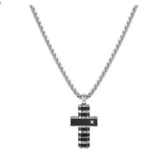 Collana Nomination Strong Diamond Croce con diamante nero o bianco 028328/037  Collane