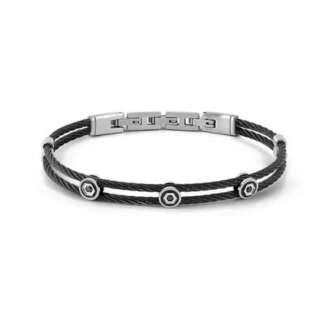 Bracciale Nomination SeaLover con 3 Zirconi neri  135003/007  Bracciali