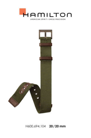 Cinturino Nato Green Hamilton per Khaki Field 38 mm ref. H600694104  Cinturini di Ricambio