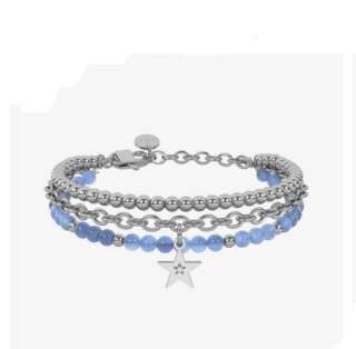 Bracciale Kidult giada azzurra con stella Stella brilla 732320  Bracciali a Maglia