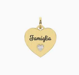 Ciondolo kidult dorato con scritta famiglia Famiglia vita 741177  Elementi per Bracciali