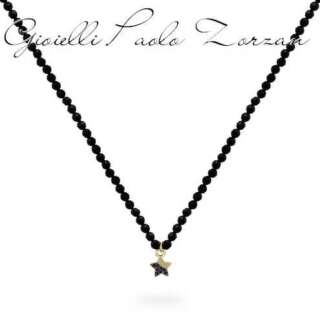 Girocollo Rue des mille Stella diamanti black e spinello elastico ORO18KT  18K-GRP K8 DNSTE  Girocolli