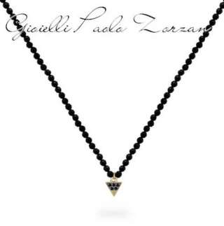 Girocollo Rue des mille Triangolo diamanti black e spinello elastico ORO18KT  18K-GRP K8 DNTRI  Girocolli