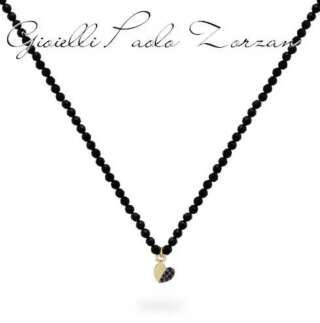 Girocollo Rue des mille cuore diamanti black e spinello elastico ORO18KT 18K-GRP K8 DNCUO  Girocolli