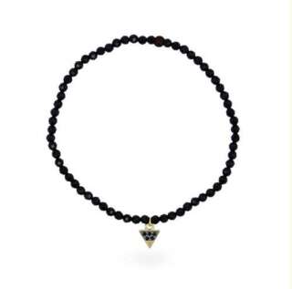 Braccialetto Rue des mille Triangolo diamanti black e spinello elastico ORO18KT  18K-BRP K8 DNTRI  Bracciali a Sfere