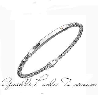 Bracciale Zancan in acciaio con targa EHB178  Bracciali