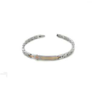 Bracciale Zancan da uomo in acciaio silver e pvd rosa collezione Hi- Teck EHB224  Bracciali