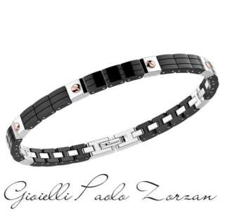 Bracciale Zancan in acciaio e ceramica nera EHB149  Bracciali