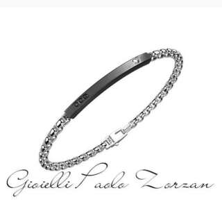 Bracciale Zancan in acciaio con targa EHB177  Bracciali