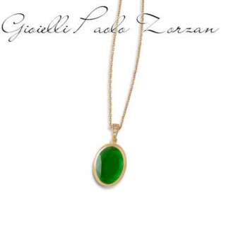 Collana Aquaforte Caramelle Ovali con pendente grande Verde bottiglia H4184887  Girocolli