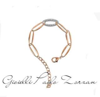 Bracciale Bronzallure Maglie Marquise ed Elemento in Pavé di Cubic Zirconia  WSBZ02373.WR  Bracciali a Maglia