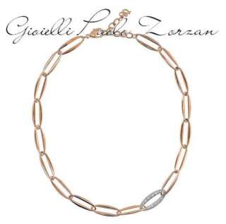 Collana Bronzallure Girocollo Maglie Marquise ed Elemento in Pavé di Cubic Zirconia WSBZ02372.WR  Girocolli