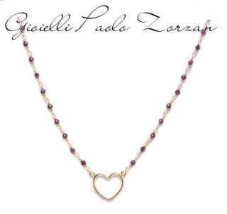 Collana Rose Soleil in argento e agata color rubino ADE02  Girocolli