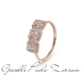 Anello Bliss Caresse in oro rosa e diamanti 20106494  Anelli