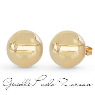 Orecchini Artlinea tondi in oro giallo lucido 18kt OP0023-LG  Orecchini a Lobo