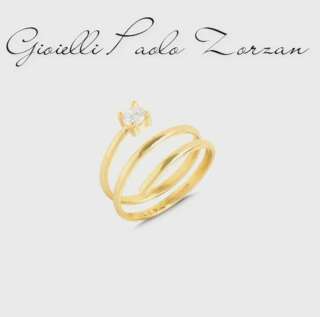 Anello Rue des mille spirale e castone con zircone SHAPES ANZ-020 M1 AU  Anelli