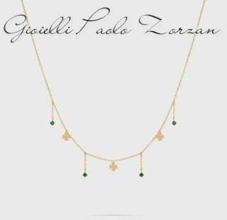 Girocollo Rue des mille 3 mini cuori e punti luce line GRZ-024 M3 CUO AU  Girocolli