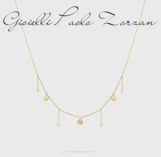 Girocollo Rue des mille 3 mini cerchi e punti luce line GRZ-024 M3 TD AU  Girocolli